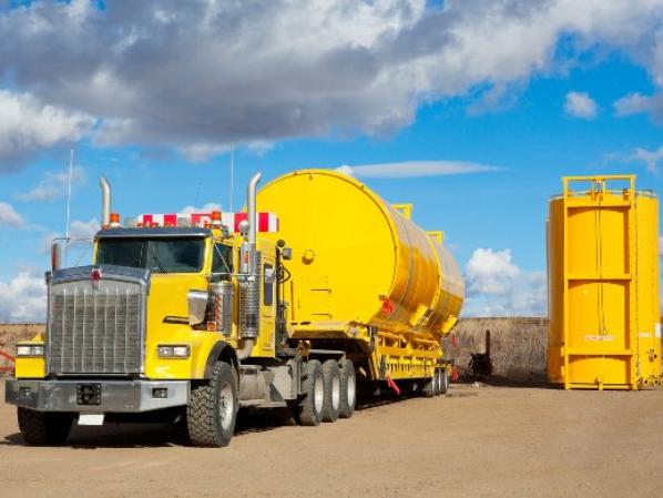 A transportation incident involving a truck carrying hazardous materials and dangerous goods.